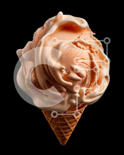 Σετ των 2 Intra Συλλεκτικό Ξύλινο Παζλ Plywood  4mm - Παγωτό χωνάκι βάφλας με σαντιγί πορτοκαλιού Σε Ξύλινο Κουτί - Διαστάσεις: 10x10 cm – 25 κομμάτια