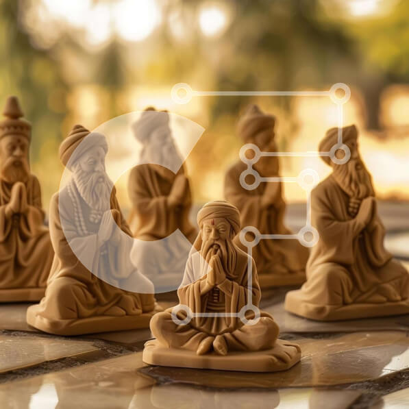 Intra Συλλεκτικό Ξύλινο Παζλ Plywood  4mm - Ομάδα ειδώλων διατεταγμένα καλλιτεχνικά Σε Ξύλινο Κουτί - Διαστάσεις: 10x10 cm – 25 κομμάτια