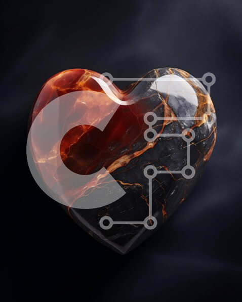 Intra Συλλεκτικό Ξύλινο Παζλ Plywood  4mm - Μαρμάρινο γλυπτό σε σχήμα καρδιάς Σε Ξύλινο Κουτί - Διαστάσεις: 10x10 cm – 25 κομμάτια