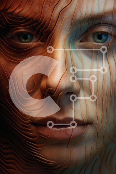 Intra Συλλεκτικό Ξύλινο Παζλ Plywood  4mm - Ψηφιακά ρετουσαρισμένο γυναικείο πρόσωπο Σε Ξύλινο Κουτί - Διαστάσεις Puzzle: 10x10 cm – 25 κομμάτια