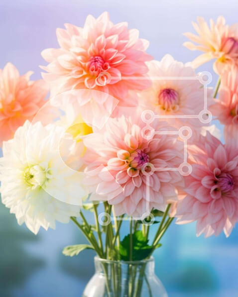 Intra Συλλεκτικό Ξύλινο Παζλ Plywood  4mm - Ανθοσυνθέσεις Μαργαρίτα σε διαυγές βάζο Σε Ξύλινο Κουτί - Διαστάσεις: 10x10 cm – 25 κομμάτια