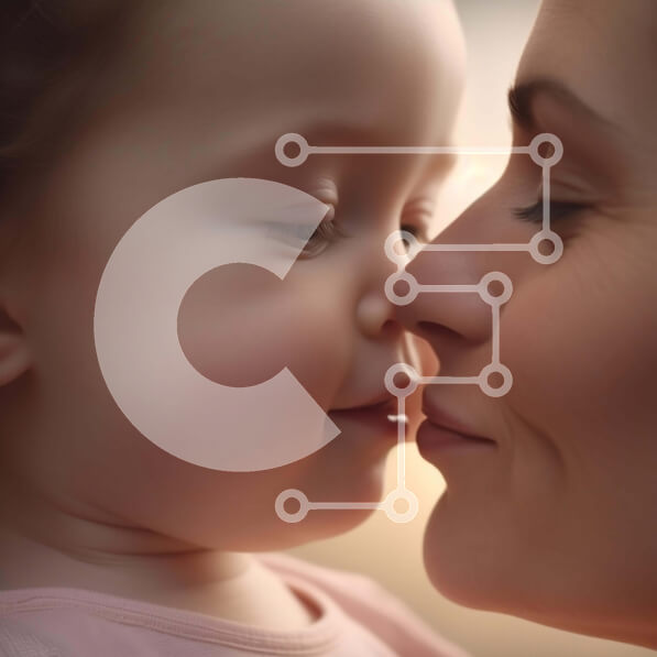 Intra Συλλεκτικό Ξύλινο Παζλ Plywood  4mm - Συγκινητική στιγμή μεταξύ μητέρας και παιδιού Σε Ξύλινο Κουτί - Διαστάσεις Puzzle: 10x10 cm – 25 κομμάτια