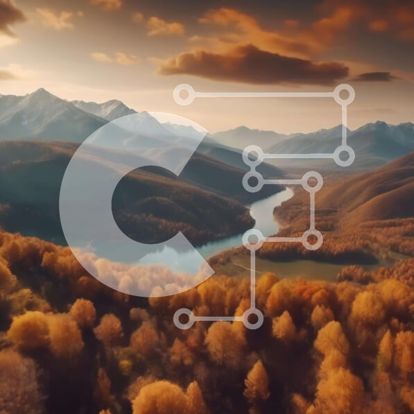 Intra Συλλεκτικό Ξύλινο Παζλ Plywood  4mm - Εναέρια άποψη της γραφικής κοιλάδας Σε Ξύλινο Κουτί - Διαστάσεις: 10x10 cm – 25 κομμάτια