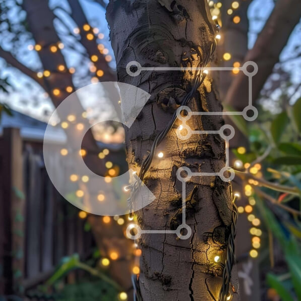 Intra Συλλεκτικό Ξύλινο Παζλ Plywood  4mm - Γιορτινό στολισμένο δέντρο με φώτα Σε Ξύλινο Κουτί - Διαστάσεις: 10x10 cm – 25 κομμάτια