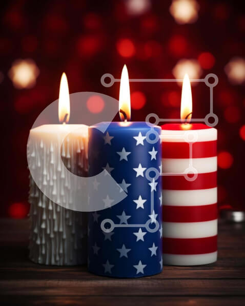 Intra Συλλεκτικό Ξύλινο Παζλ Plywood  4mm - Πατριωτικά κεριά σε ξύλινο τραπέζι Σε Ξύλινο Κουτί - Διαστάσεις: 10x10 cm – 25 κομμάτια