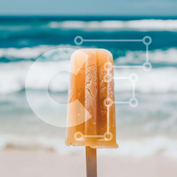 Σετ των 2 Intra Συλλεκτικό Ξύλινο Παζλ Plywood  4mm - Orange Popsicle by the Beach Σε Ξύλινο Κουτί - Διαστάσεις: 10x10 cm – 25 κομμάτια