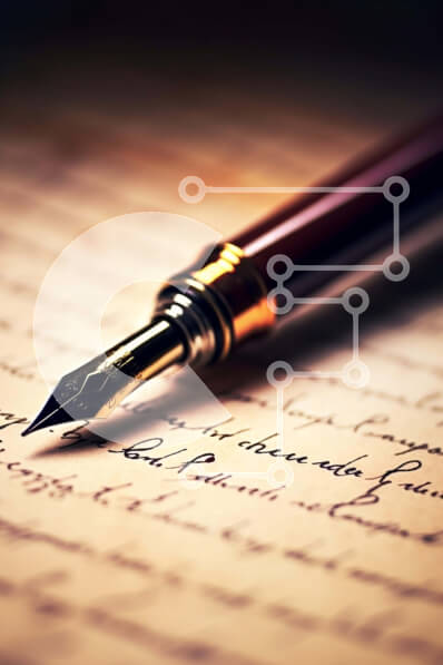 Intra Συλλεκτικό Ξύλινο Παζλ Plywood  4mm - Vintage στυλό σε χειρόγραφη επιστολή Σε Ξύλινο Κουτί - Διαστάσεις: 10x10 cm – 25 κομμάτια