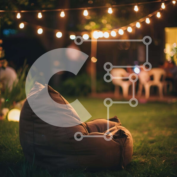 Intra Συλλεκτικό Ξύλινο Παζλ Plywood  4mm - Άνετη εξωτερική ρύθμιση με καρέκλα Bean Bag Σε Ξύλινο Κουτί - Διαστάσεις Puzzle: 10x10 cm – 25 κομμάτια