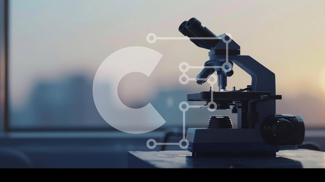 Intra Συλλεκτικό Ξύλινο Παζλ Plywood  4mm - Μικροσκόπιο στο τραπέζι με φόντο στον ορίζοντα της πόλης Σε Ξύλινο Κουτί - Διαστάσεις Puzzle: 10x10 cm – 25 κομμάτια