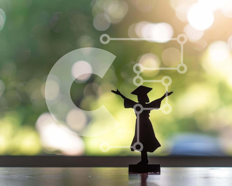 Intra Συλλεκτικό Ξύλινο Παζλ Plywood  4mm - Φιγούρα σιλουέτας με ενδυμασία αποφοίτησης Σε Ξύλινο Κουτί - Διαστάσεις Puzzle: 10x10 cm – 25 κομμάτια