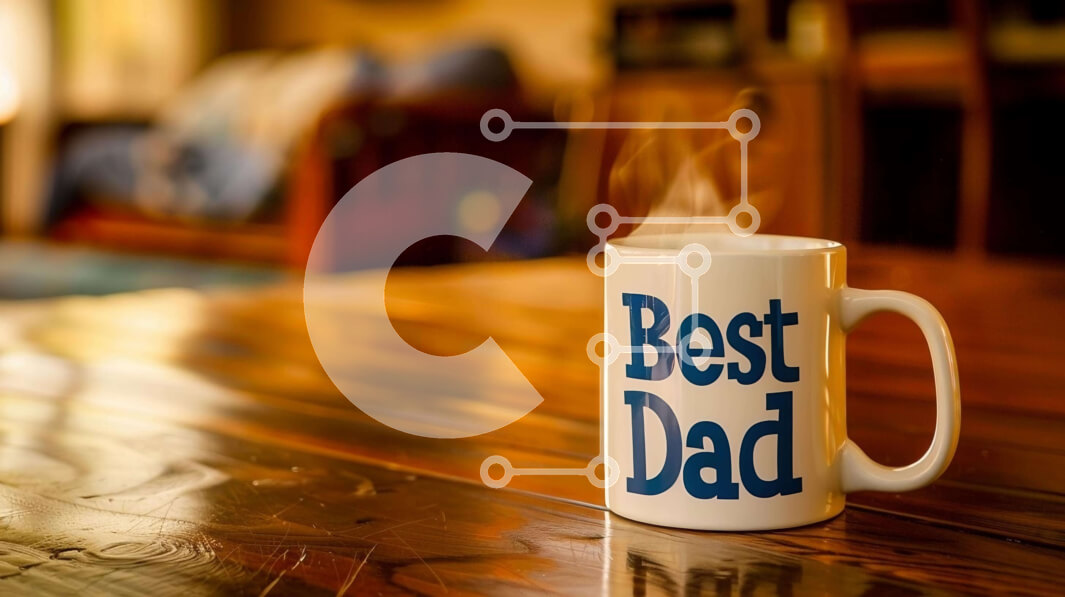 Intra Συλλεκτικό Ξύλινο Παζλ Plywood  4mm - Καλύτερη κούπα καφέ Dad στο Oak Table Σε Ξύλινο Κουτί - Διαστάσεις Puzzle: 10x10 cm – 25 κομμάτια