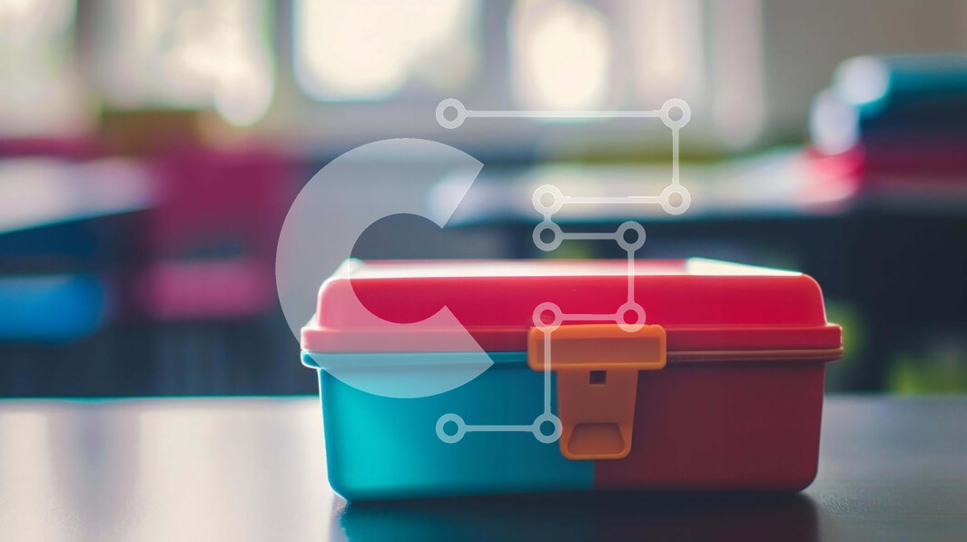 Σετ των 2 Intra Συλλεκτικό Ξύλινο Παζλ Plywood  4mm - Πολύχρωμο κουτί μεσημεριανού γεύματος σε ξύλινο τραπέζι Σε Ξύλινο Κουτί - Διαστάσεις: 10x10 cm – 25 κομμάτια