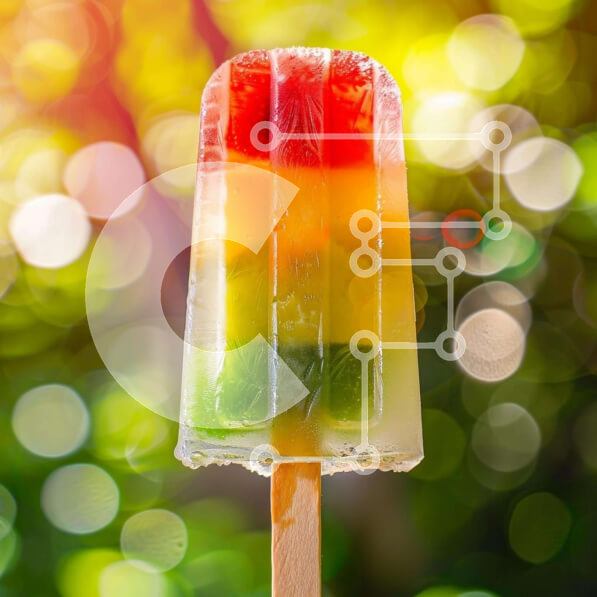 Σετ των 2 Intra Συλλεκτικό Ξύλινο Παζλ Plywood  4mm - Πολύχρωμο Popsicle Σε Ξύλινο Κουτί - Διαστάσεις: 10x10 cm – 25 κομμάτια