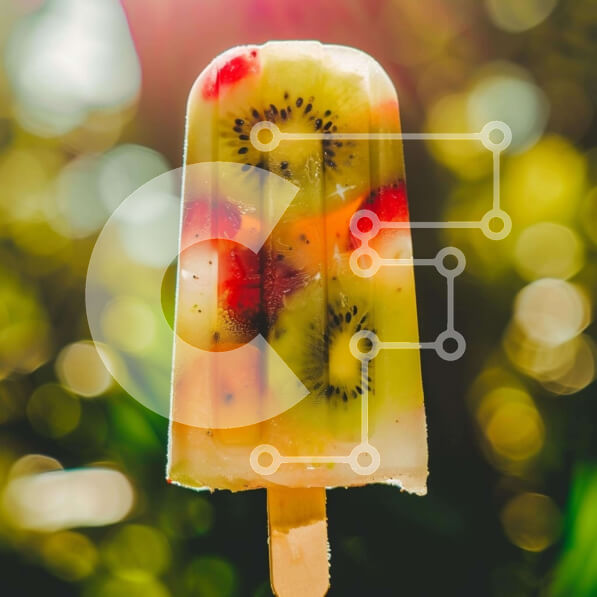 Σετ των 2 Intra Συλλεκτικό Ξύλινο Παζλ Plywood  4mm - Πολύχρωμο φρούτο φρούτων με φρέσκα φρούτα Σε Ξύλινο Κουτί - Διαστάσεις: 10x10 cm – 25 κομμάτια