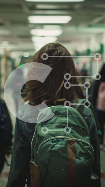 Intra Συλλεκτικό Ξύλινο Παζλ Plywood  4mm - Γυναίκα που περπατά στο διάδρομο με ανθρώπους και σακίδια Σε Ξύλινο Κουτί - Διαστάσεις Puzzle: 10x10 cm – 25 κομμάτια