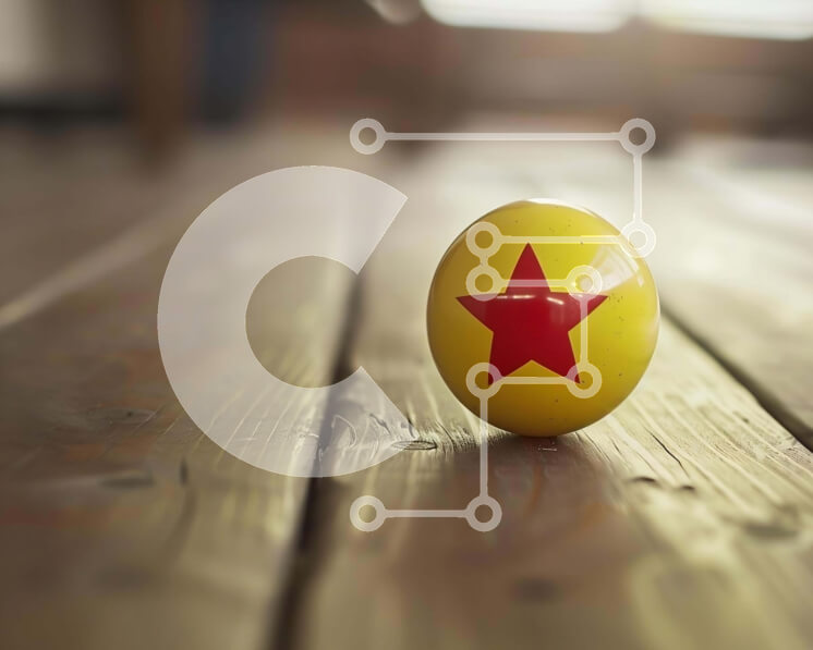 Intra Συλλεκτικό Ξύλινο Παζλ Plywood  4mm - Κίτρινη μπάλα με τον Ερυθρό Αστέρα Σε Ξύλινο Κουτί - Διαστάσεις: 10x10 cm – 25 κομμάτια