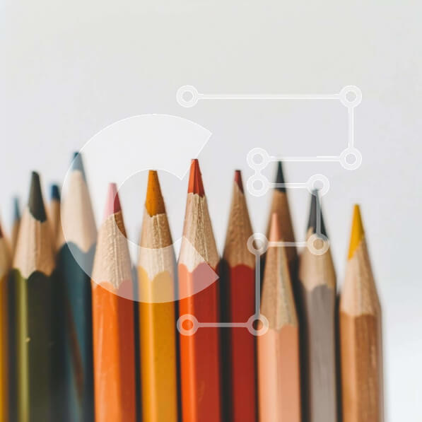 Intra Συλλεκτικό Ξύλινο Παζλ Plywood  4mm - Ομάδα χρωματιστά μολύβια Σε Ξύλινο Κουτί - Διαστάσεις: 10x10 cm – 25 κομμάτια