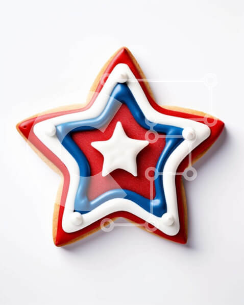 Intra Συλλεκτικό Ξύλινο Παζλ Plywood  4mm - Πατριωτική διακόσμηση μπισκότων σε σχήμα αστεριού Σε Ξύλινο Κουτί - Διαστάσεις: 10x10 cm – 25 κομμάτια