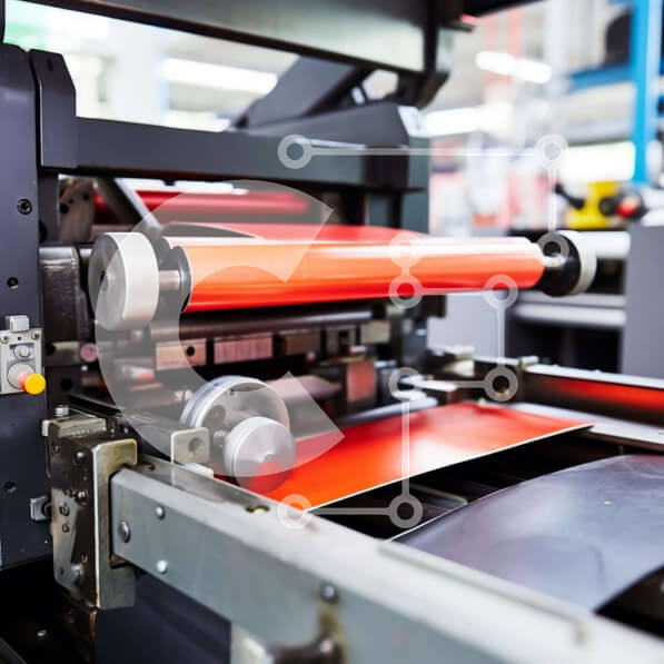 Intra Συλλεκτικό Ξύλινο Παζλ Plywood  4mm - Εκτυπωτική μηχανή με ρολά κόκκινου χαρτιού Σε Ξύλινο Κουτί - Διαστάσεις Puzzle: 10x10 cm – 25 κομμάτια