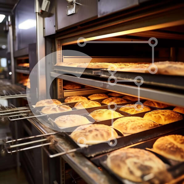 Σετ των 2 Intra Συλλεκτικό Ξύλινο Παζλ Plywood  4mm - Ποικιλία Αρτοσκευασμάτων σε Μεγάλο Φούρνο Σε Ξύλινο Κουτί - Διαστάσεις: 10x10 cm – 25 κομμάτια