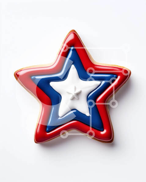 Intra Συλλεκτικό Ξύλινο Παζλ Plywood  4mm - Μπισκότο σε σχήμα αστεριού για πατριωτικές γιορτές Σε Ξύλινο Κουτί - Διαστάσεις: 10x10 cm – 25 κομμάτια