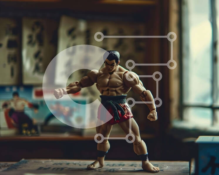 Intra Συλλεκτικό Ξύλινο Παζλ Plywood  4mm - Παιχνίδι Action Φιγούρα που ποζάρει με βιβλία και άλλα αντικείμενα Σε Ξύλινο Κουτί - Διαστάσεις: 10x10 cm – 25 κομμάτια