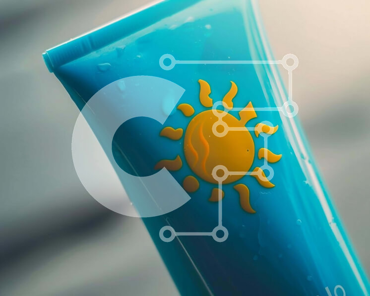 Intra Συλλεκτικό Ξύλινο Παζλ Plywood  4mm - Μπλε σωληνάριο αντηλιακού για ευαίσθητο δέρμα Σε Ξύλινο Κουτί - Διαστάσεις Puzzle: 10x10 cm – 25 κομμάτια