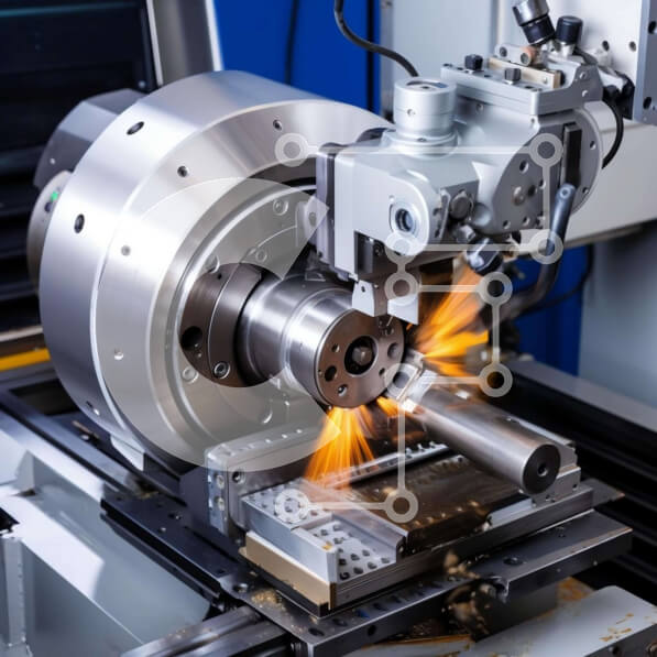 Intra Συλλεκτικό Ξύλινο Παζλ Plywood  4mm - Μηχανή κοπής μετάλλων σε δράση Σε Ξύλινο Κουτί - Διαστάσεις Puzzle: 10x10 cm – 25 κομμάτια