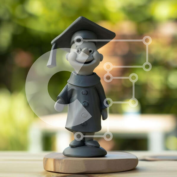 Intra Συλλεκτικό Ξύλινο Παζλ Plywood  4mm - Ειδώλιο ακαδημαϊκού επιτεύγματος Σε Ξύλινο Κουτί - Διαστάσεις Puzzle: 10x10 cm – 25 κομμάτια