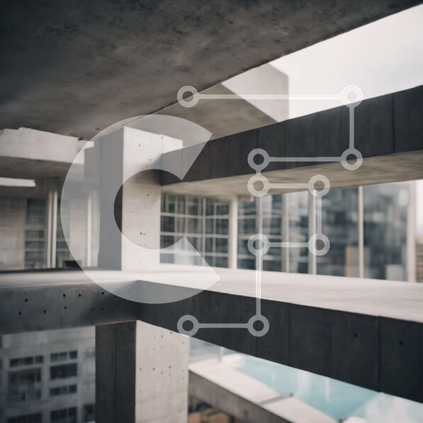 Intra Συλλεκτικό Ξύλινο Παζλ Plywood  4mm - Άποψη από την κορυφή ενός κενού κτηρίου από σκυρόδεμα Σε Ξύλινο Κουτί - Διαστάσεις Puzzle: 10x10 cm – 25 κομμάτια