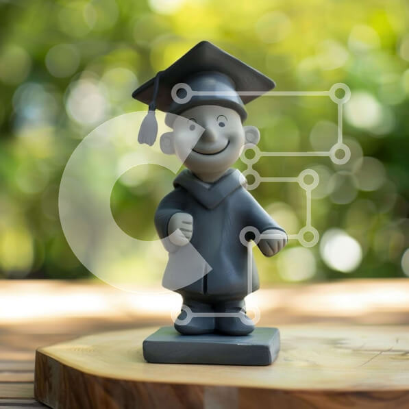 Intra Συλλεκτικό Ξύλινο Παζλ Plywood  4mm - Ειδώλιο αποφοίτησης Σε Ξύλινο Κουτί - Διαστάσεις Puzzle: 10x10 cm – 25 κομμάτια