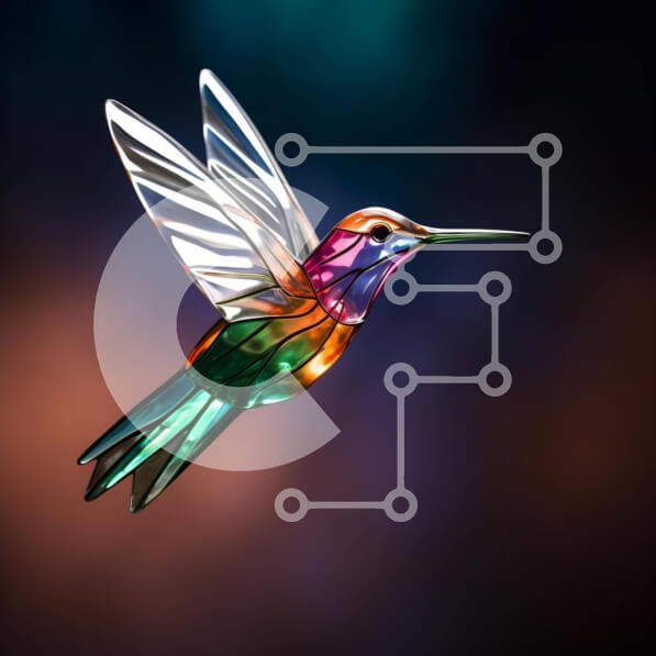 Intra Συλλεκτικό Ξύλινο Παζλ Plywood  4mm - Πολύχρωμο γυάλινο κολίβριο Σε Ξύλινο Κουτί - Διαστάσεις: 10x10 cm – 25 κομμάτια