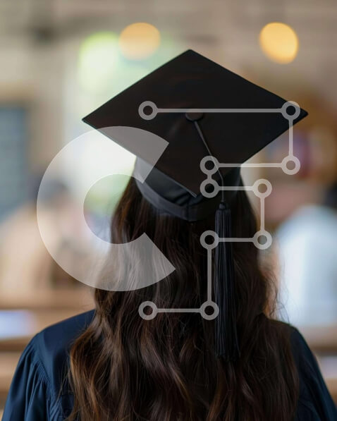 Intra Συλλεκτικό Ξύλινο Παζλ Plywood  4mm - Γυναίκα με καπάκι αποφοίτησης σε ακαδημαϊκή εκδήλωση Σε Ξύλινο Κουτί - Διαστάσεις Puzzle: 10x10 cm – 25 κομμάτια