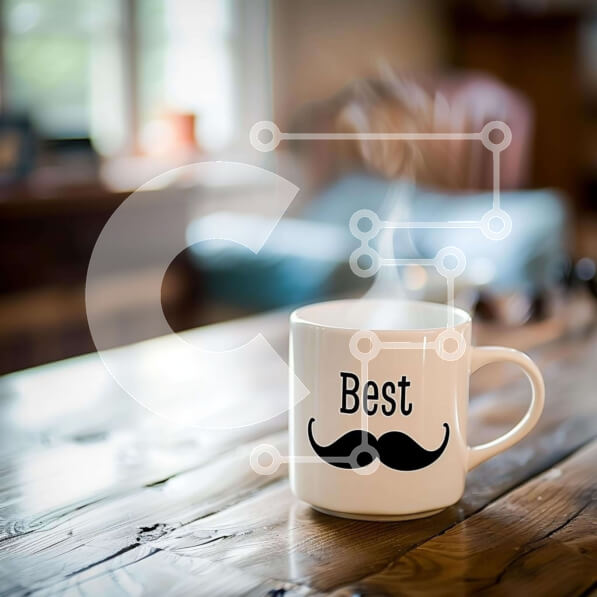 Σετ των 2 Intra Συλλεκτικό Ξύλινο Παζλ Plywood  4mm - Λευκή κούπα καφέ με «καλύτερη» εκτύπωση και καφέ στον ατμό Σε Ξύλινο Κουτί - Διαστάσεις: 10x10 cm – 25 κομμάτια