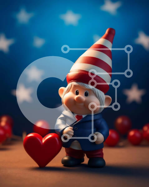 Intra Συλλεκτικό Ξύλινο Παζλ Plywood  4mm - Πατριωτικό παιχνίδι Gnome με Cranberries Σε Ξύλινο Κουτί - Διαστάσεις Puzzle: 10x10 cm – 25 κομμάτια