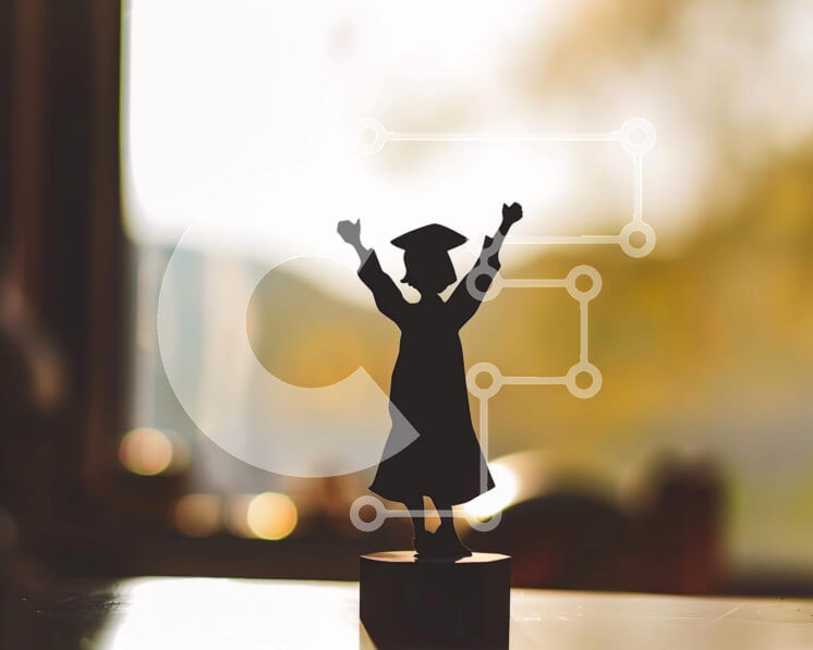 Intra Συλλεκτικό Ξύλινο Παζλ Plywood  4mm - Φιγούρα σιλουέτας γιορτής αποφοίτησης Σε Ξύλινο Κουτί - Διαστάσεις Puzzle: 10x10 cm – 25 κομμάτια