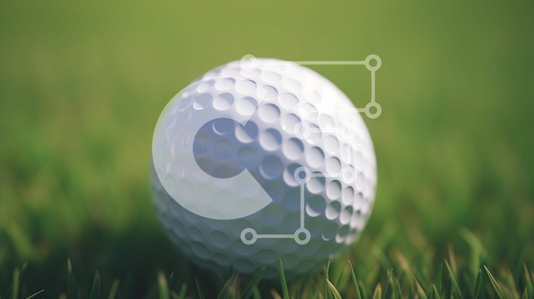 Intra Συλλεκτικό Ξύλινο Παζλ Plywood  4mm - Λευκή μπάλα του γκολφ στο πράσινο γρασίδι Σε Ξύλινο Κουτί - Διαστάσεις Puzzle: 10x10 cm – 25 κομμάτια