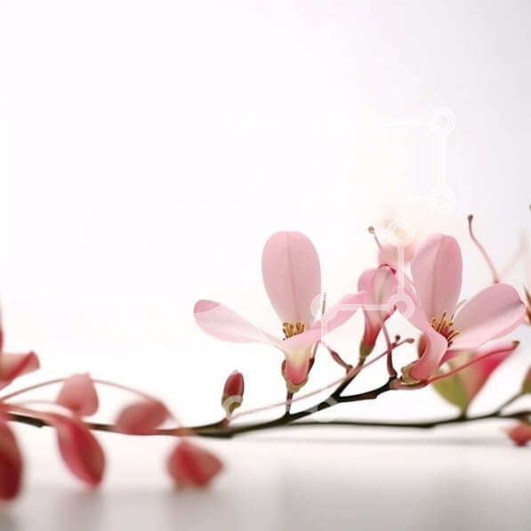 Intra Συλλεκτικό Ξύλινο Παζλ Plywood  4mm - Ροζ λουλούδια κλαδιά στο έδαφος Σε Ξύλινο Κουτί - Διαστάσεις: 10x10 cm – 25 κομμάτια