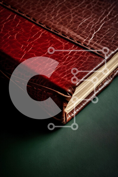 Intra Συλλεκτικό Ξύλινο Παζλ Plywood  4mm - Καφέ δερμάτινο βιβλίο σε πράσινη επιφάνεια Σε Ξύλινο Κουτί - Διαστάσεις: 10x10 cm – 25 κομμάτια