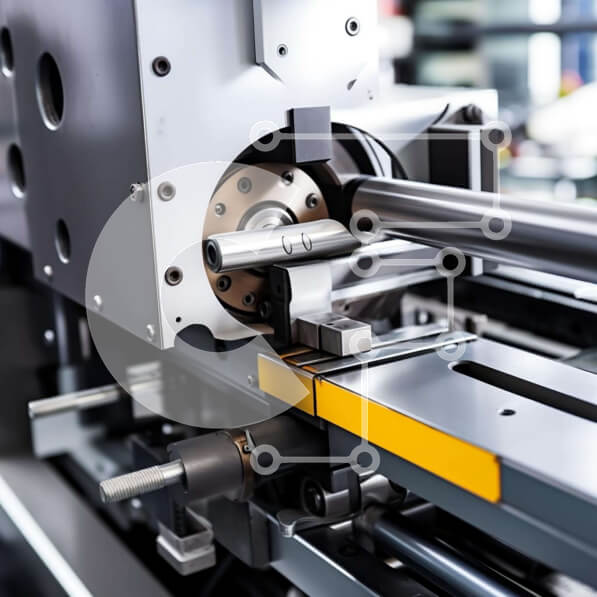 Intra Συλλεκτικό Ξύλινο Παζλ Plywood  4mm - Βιομηχανική Μηχανή Κατασκευής Μεταλλικών Ανταλλακτικών Σε Ξύλινο Κουτί - Διαστάσεις Puzzle: 10x10 cm – 25 κομμάτια