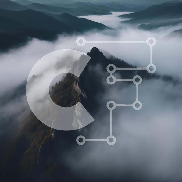 Intra Συλλεκτικό Ξύλινο Παζλ Plywood  4mm - Εναέρια άποψη του βουνού καλυμμένου με ομίχλη με πρόσωπο στο δέντρο Σε Ξύλινο Κουτί - Διαστάσεις: 10x10 cm – 25 κομμάτια