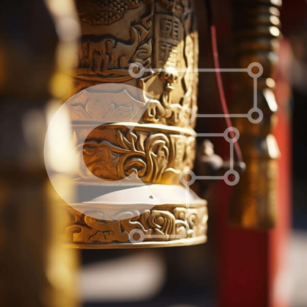 Intra Συλλεκτικό Ξύλινο Παζλ Plywood  4mm - Περίπλοκη χρυσή καμπάνα Σε Ξύλινο Κουτί - Διαστάσεις Puzzle: 10x10 cm – 25 κομμάτια