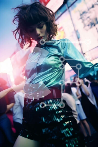 Intra Συλλεκτικό Ξύλινο Παζλ Plywood  4mm - Γυναίκα που χορεύει στην Urban Street Σε Ξύλινο Κουτί - Διαστάσεις Puzzle: 10x10 cm – 25 κομμάτια