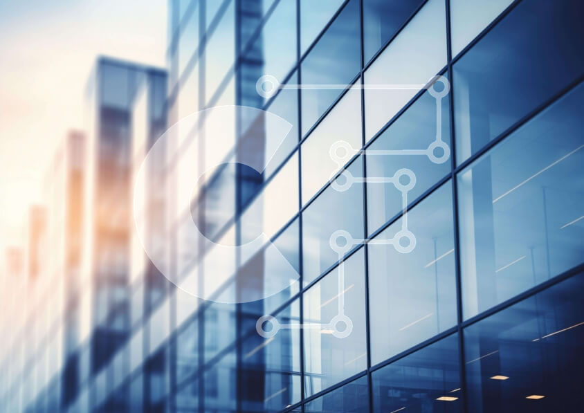 Intra Συλλεκτικό Ξύλινο Παζλ Plywood  4mm - Κτίριο Γραφείων σε Συγκρότημα Επιχειρήσεων Σε Ξύλινο Κουτί - Διαστάσεις Puzzle: 10x10 cm – 25 κομμάτια