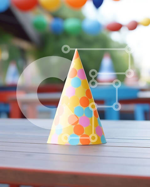 Intra Συλλεκτικό Ξύλινο Παζλ Plywood  4mm - Πολύχρωμο καπέλο για πάρτι στο τραπέζι εξωτερικού χώρου Σε Ξύλινο Κουτί - Διαστάσεις Puzzle: 10x10 cm – 25 κομμάτια