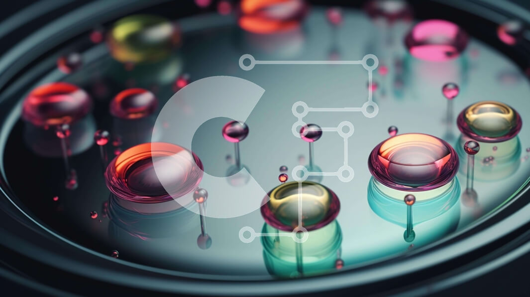 Intra Συλλεκτικό Ξύλινο Παζλ Plywood  4mm - Πολύχρωμα σταγονίδια νερού σε κυκλικό δοχείο Σε Ξύλινο Κουτί - Διαστάσεις Puzzle: 10x10 cm – 25 κομμάτια