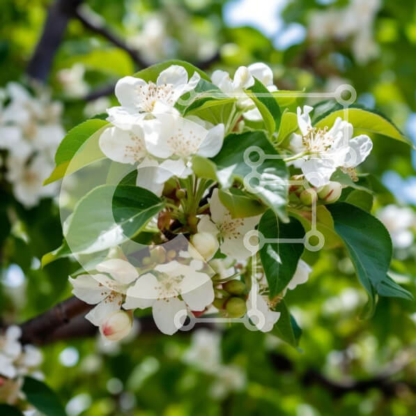 Intra Συλλεκτικό Ξύλινο Παζλ Plywood  4mm - Ανθισμένο κλαδί δέντρου Σε Ξύλινο Κουτί - Διαστάσεις: 10x10 cm – 25 κομμάτια