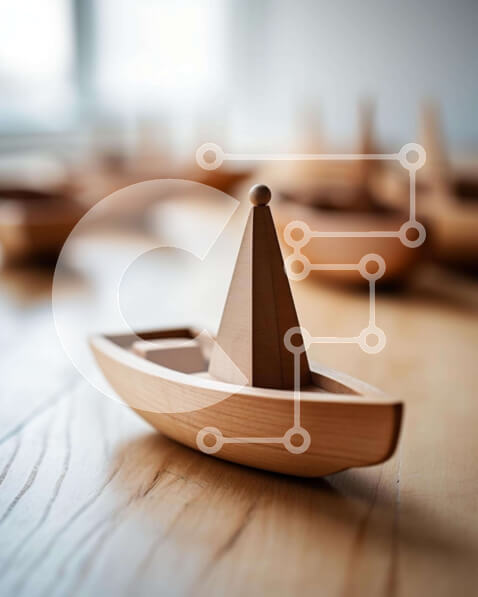 Intra Συλλεκτικό Ξύλινο Παζλ Plywood  4mm - Συλλογή Ξύλινων Βάρκες Παιχνιδιών Σε Ξύλινο Κουτί - Διαστάσεις: 10x10 cm – 25 κομμάτια