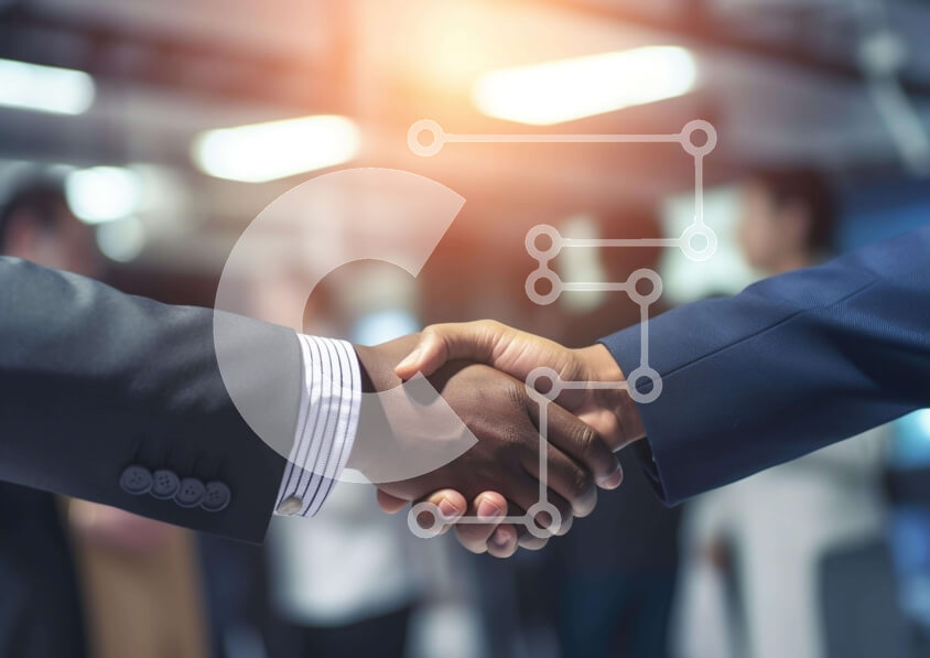 Intra Συλλεκτικό Ξύλινο Παζλ Plywood  4mm - Επαγγελματική επαγγελματική συνάντηση με χειραψία Σε Ξύλινο Κουτί - Διαστάσεις Puzzle: 10x10 cm – 25 κομμάτια