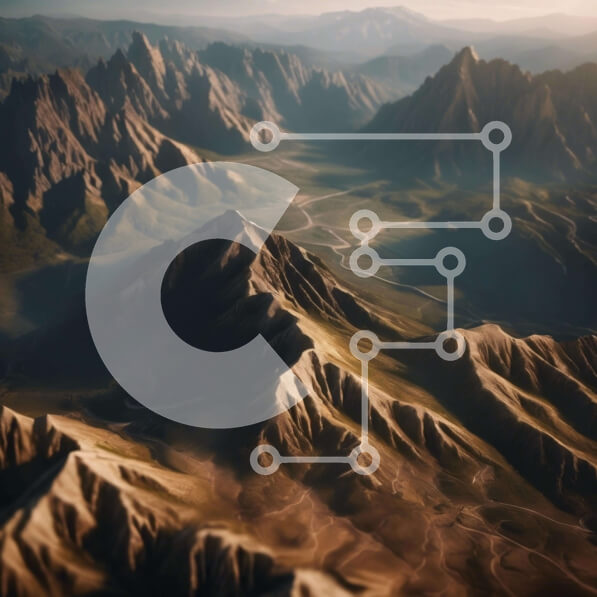 Intra Συλλεκτικό Ξύλινο Παζλ Plywood  4mm - Εναέρια άποψη της καταπράσινης οροσειράς με κοιλάδες και δρόμο Σε Ξύλινο Κουτί - Διαστάσεις: 10x10 cm – 25 κομμάτια